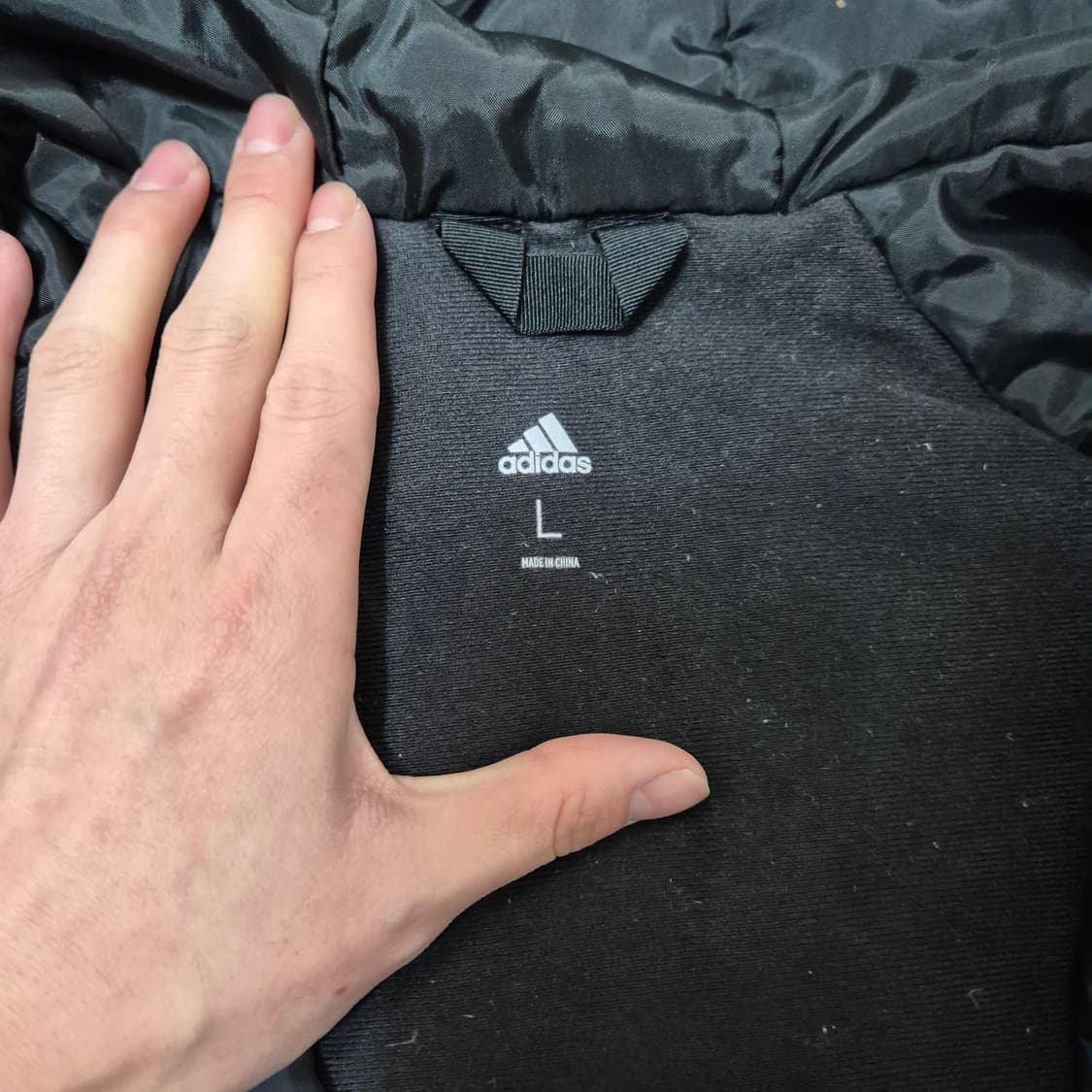아디다스 남성 빅로고 후드 경량 롱패딩 상품이미지7