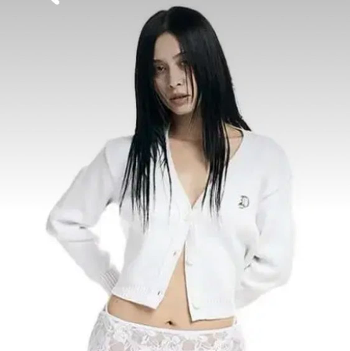 새상품 12.8>5.5) 오도어 본 가디건 화이트 상품이미지3