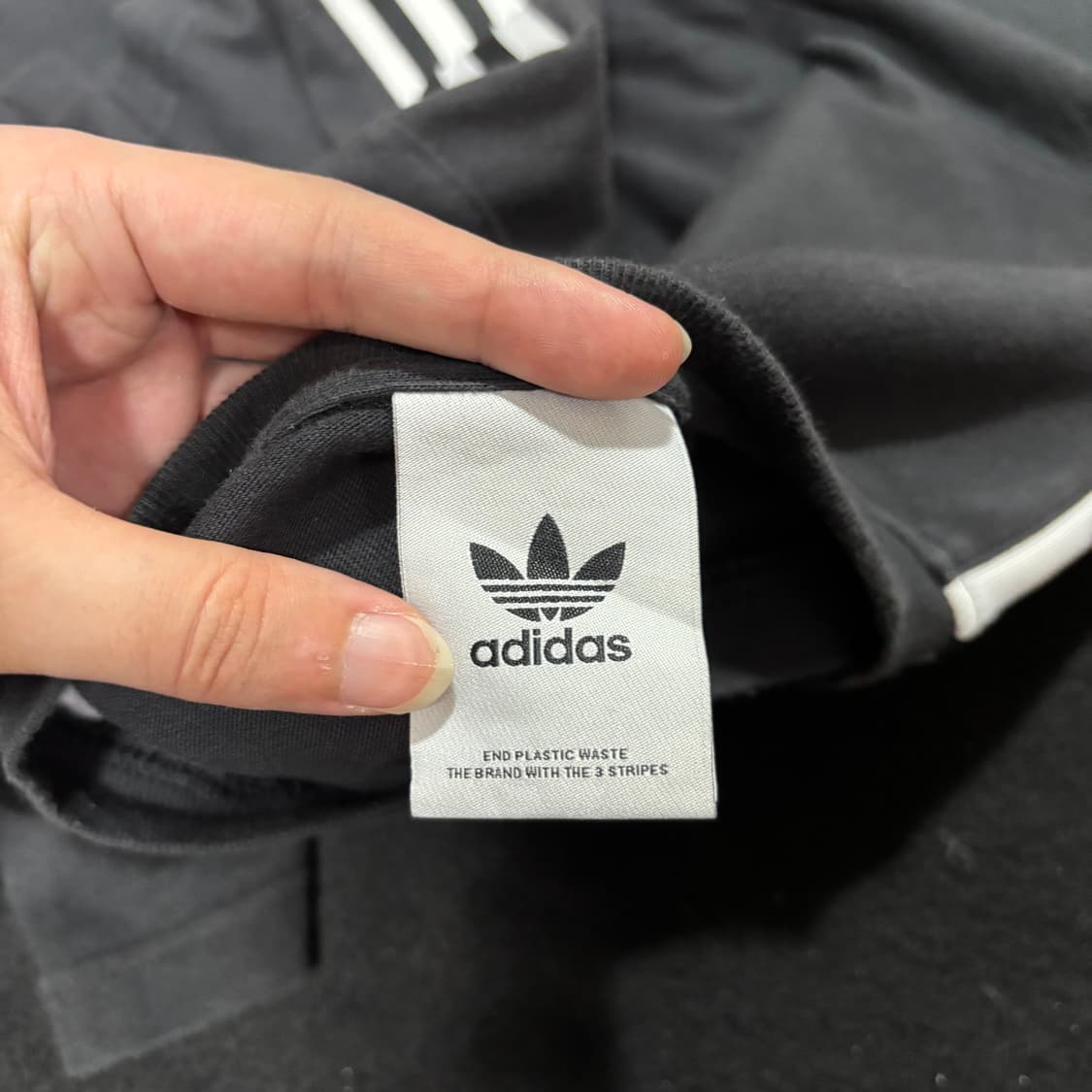 2XL 아디다스 블랙 삼선 반팔티 상품이미지4