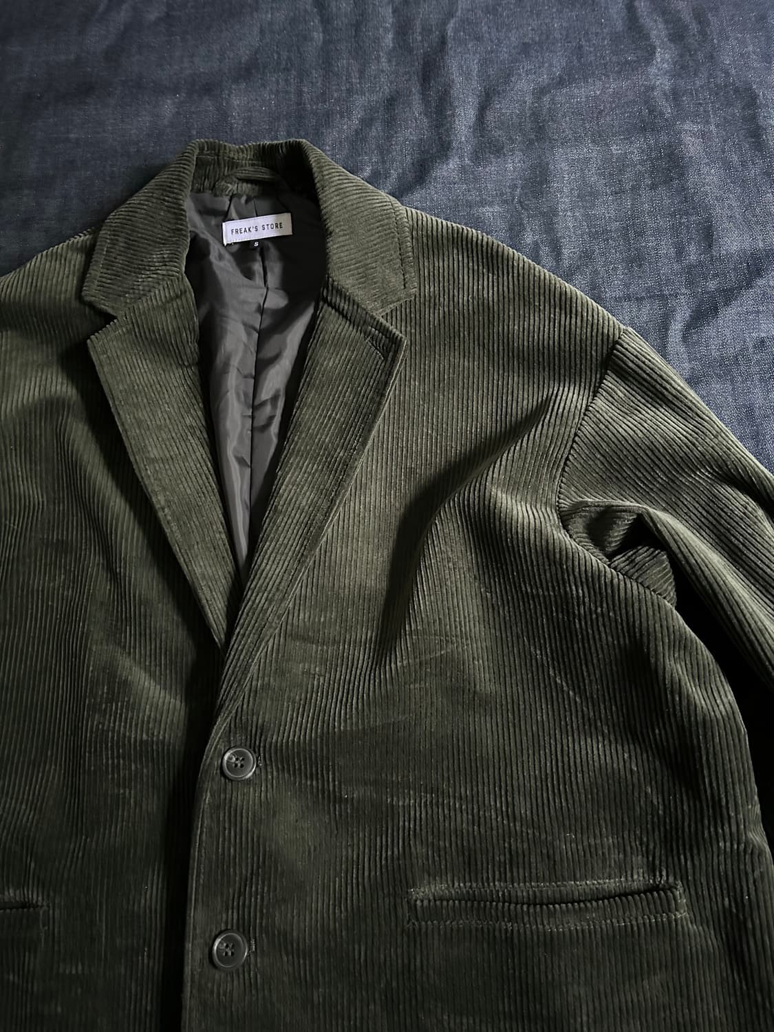 Freak's store 19AW 딥그린 코듀로이 블레이저 상품이미지3