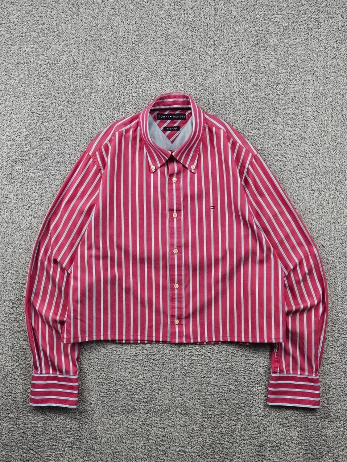타미힐피거 크롭 커스텀 스트라이프 셔츠 ( M추정 ) / 11663 상품이미지1