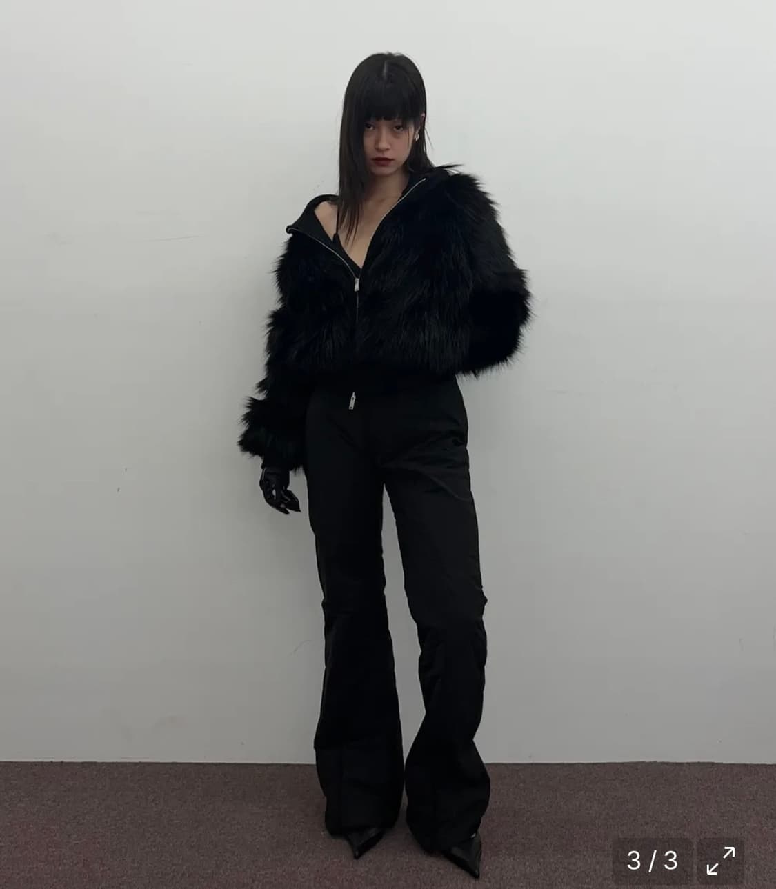 나체 퍼 블랙(단시간 2회착용),수수료부담 ok 상품이미지1