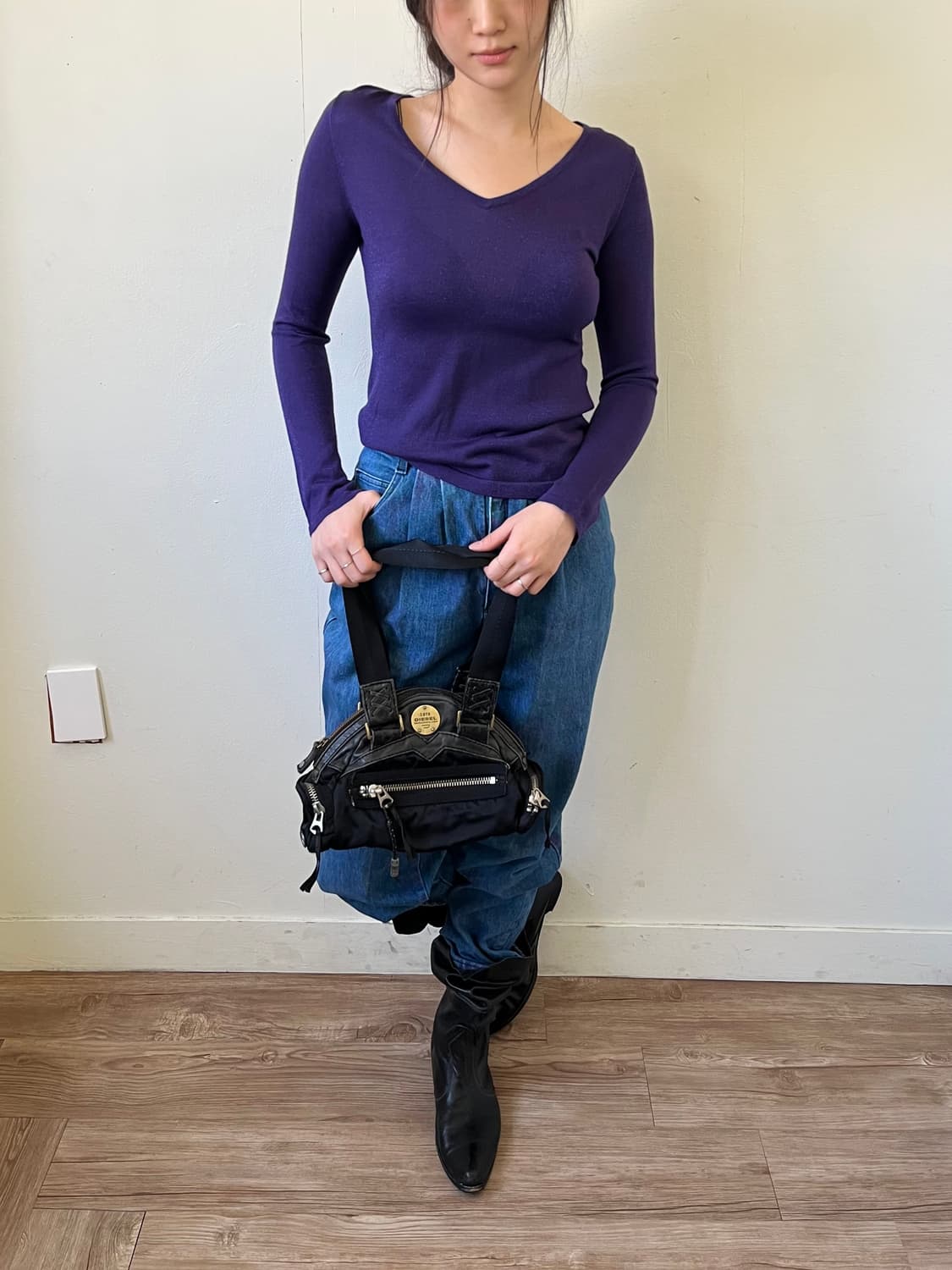 00’s Diesel y2k 레더 숄더백 상품이미지8