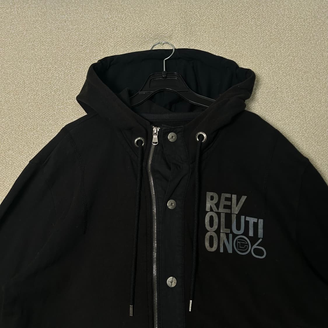 (XL) DOHC y2k 블랙 후드집업 상품이미지3