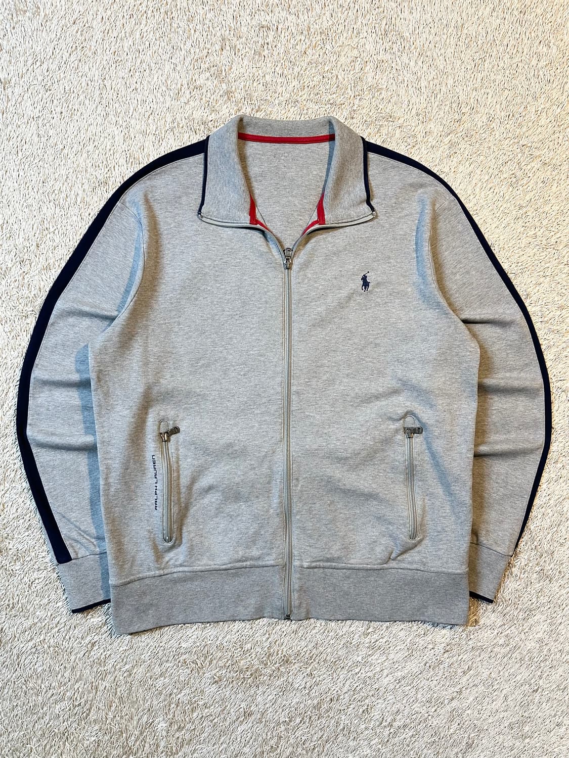 폴로 랄프로렌 사이드라인 네이비포니 코튼 집업 자켓 그레이 상품이미지1