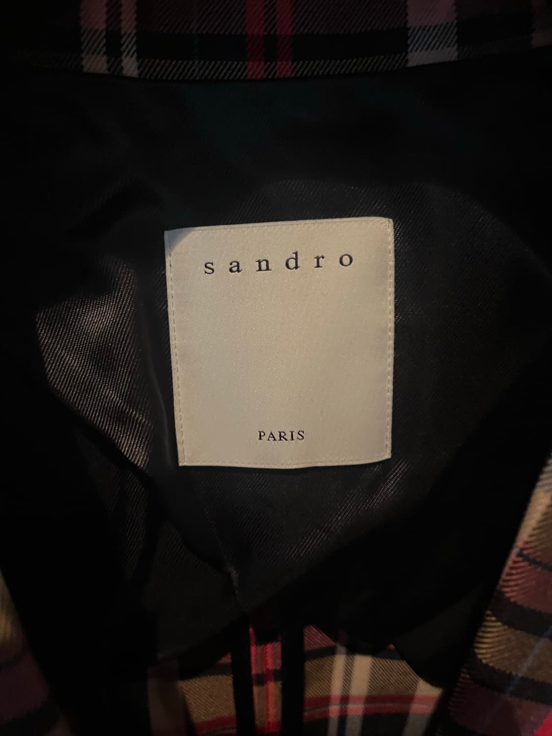 산드로 체크 자켓 38 상품이미지2