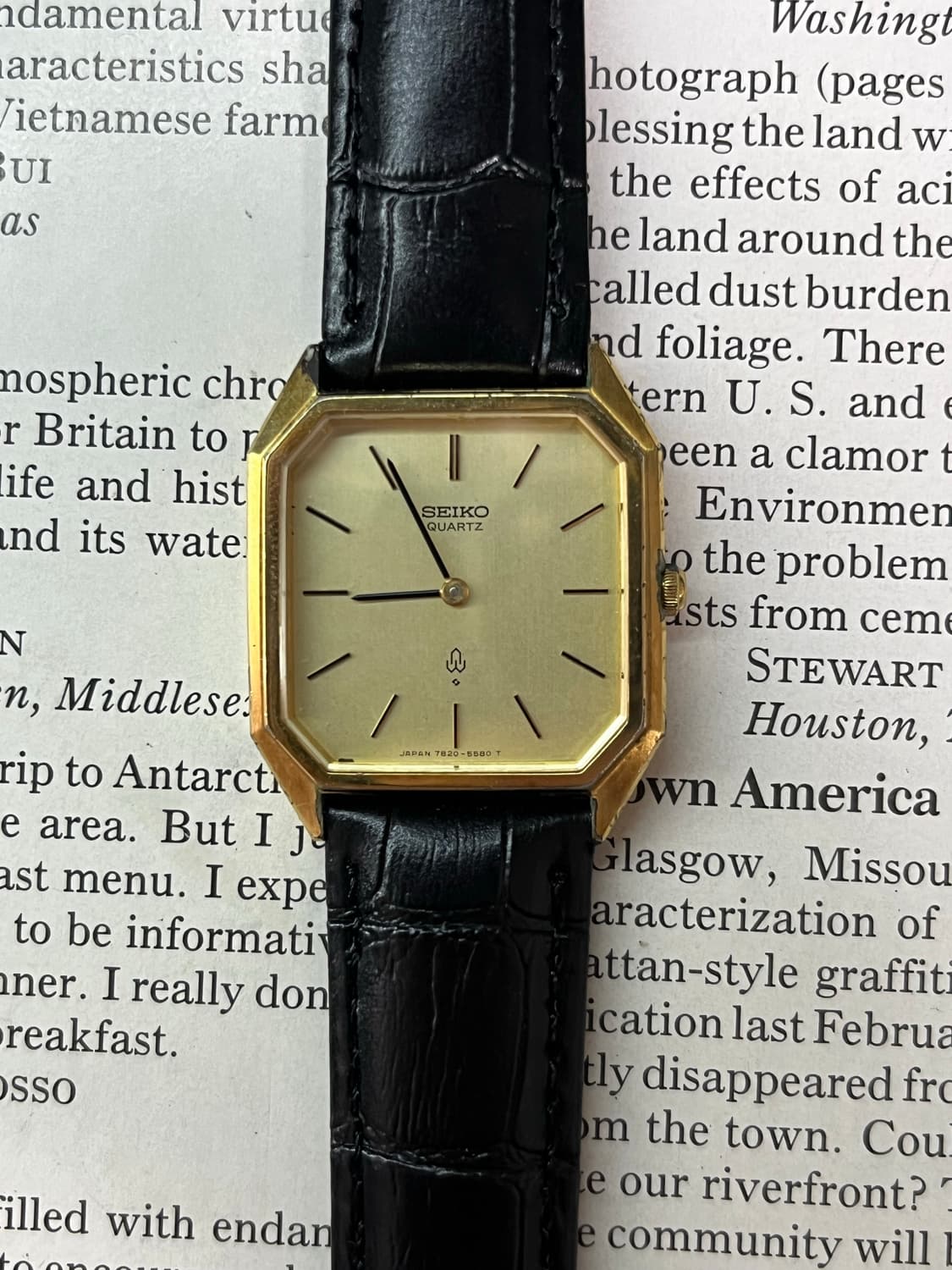 8각 세이코 탱크 골드 쿼츠 상품이미지1