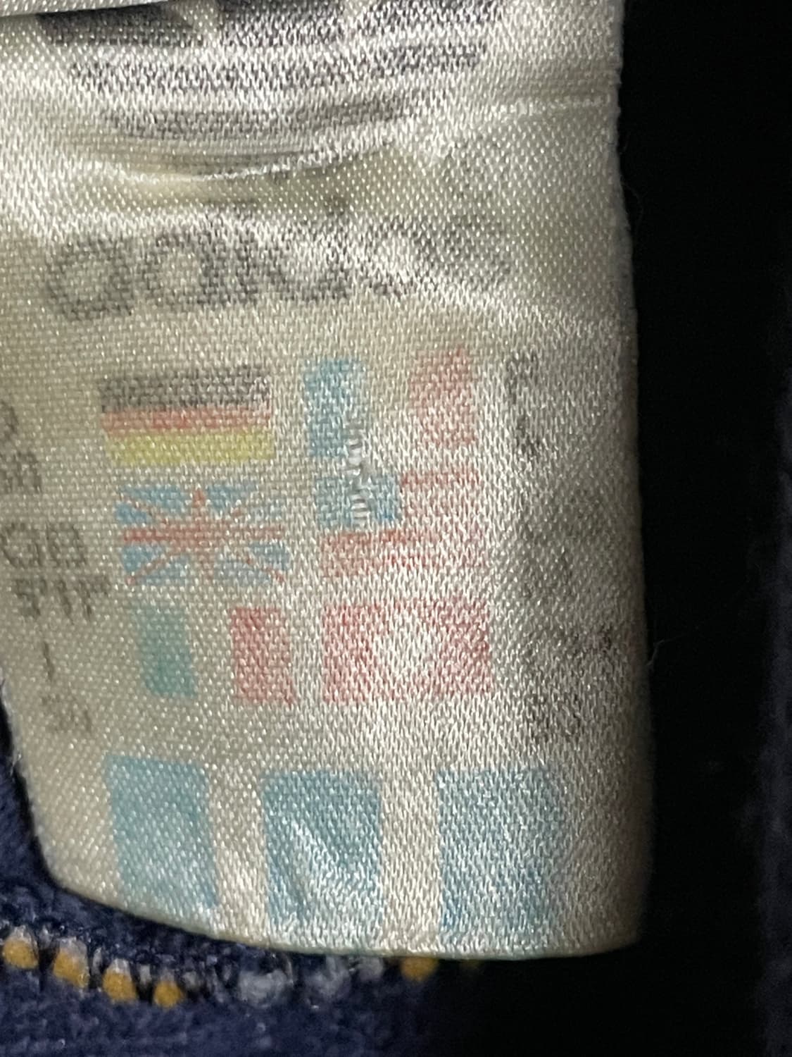 80s 아디다스 퀼팅 패딩 져지 집업 스카이블루 네이비 자켓 XL 상품이미지9