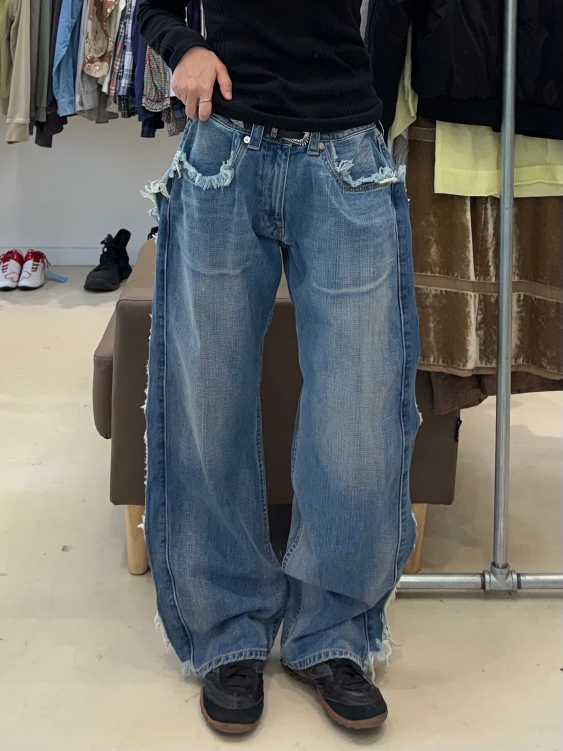 트루릴리전 테슬 데님 팬츠 상품이미지5