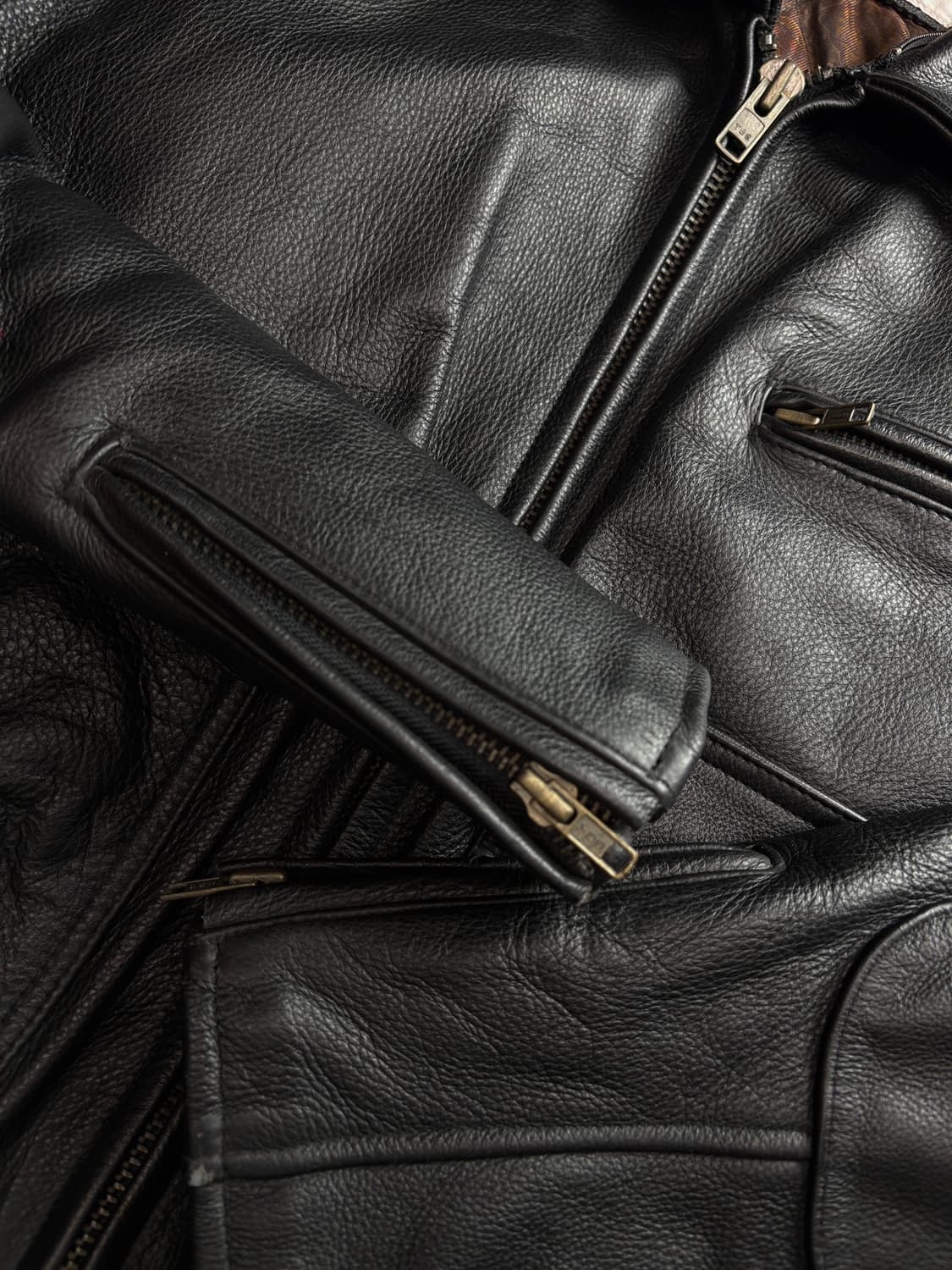 Advance 아카이브 블랙 램스킨 A-2 레더 자켓 2940 상품이미지3