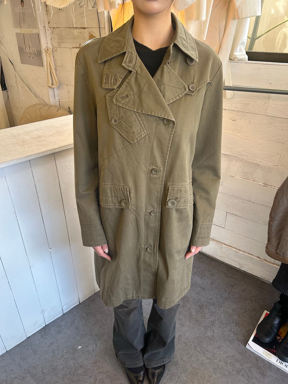 SEE BY CHLOÉ 사선 단추 디테일 코트 상품이미지2