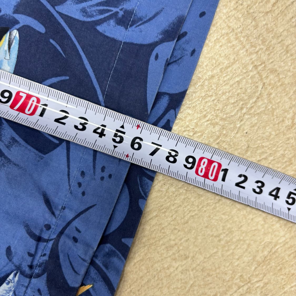 빈티지 물고기 패턴 하와이안 하프 셔츠 상품이미지4
