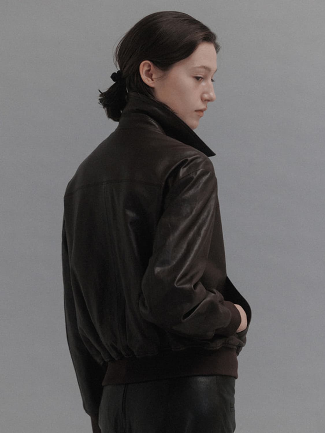 낫띵리튼 레더자켓 Martino leather blouson (Dark 상품이미지3