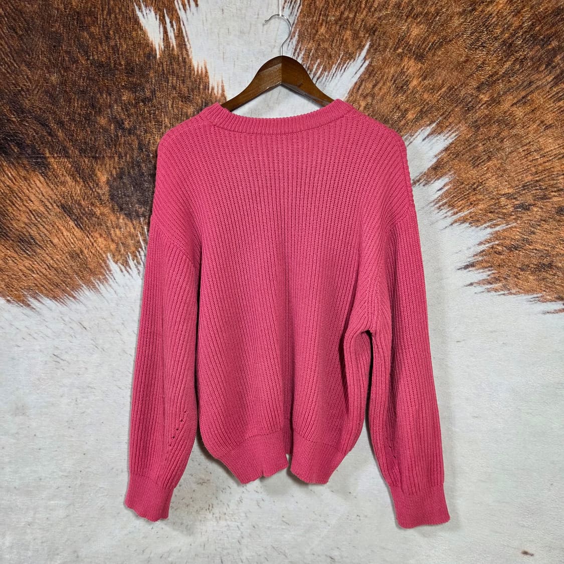 빈티지 핫핑크 오버핏 니트 상품이미지4