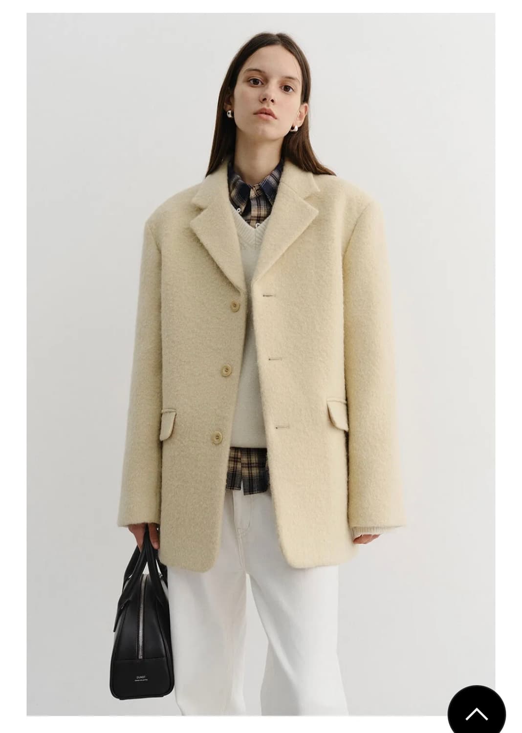 ❗️초특가❗️던스트 부클 울 자켓 버터색 L (따뜻한 버터색) 상품이미지2