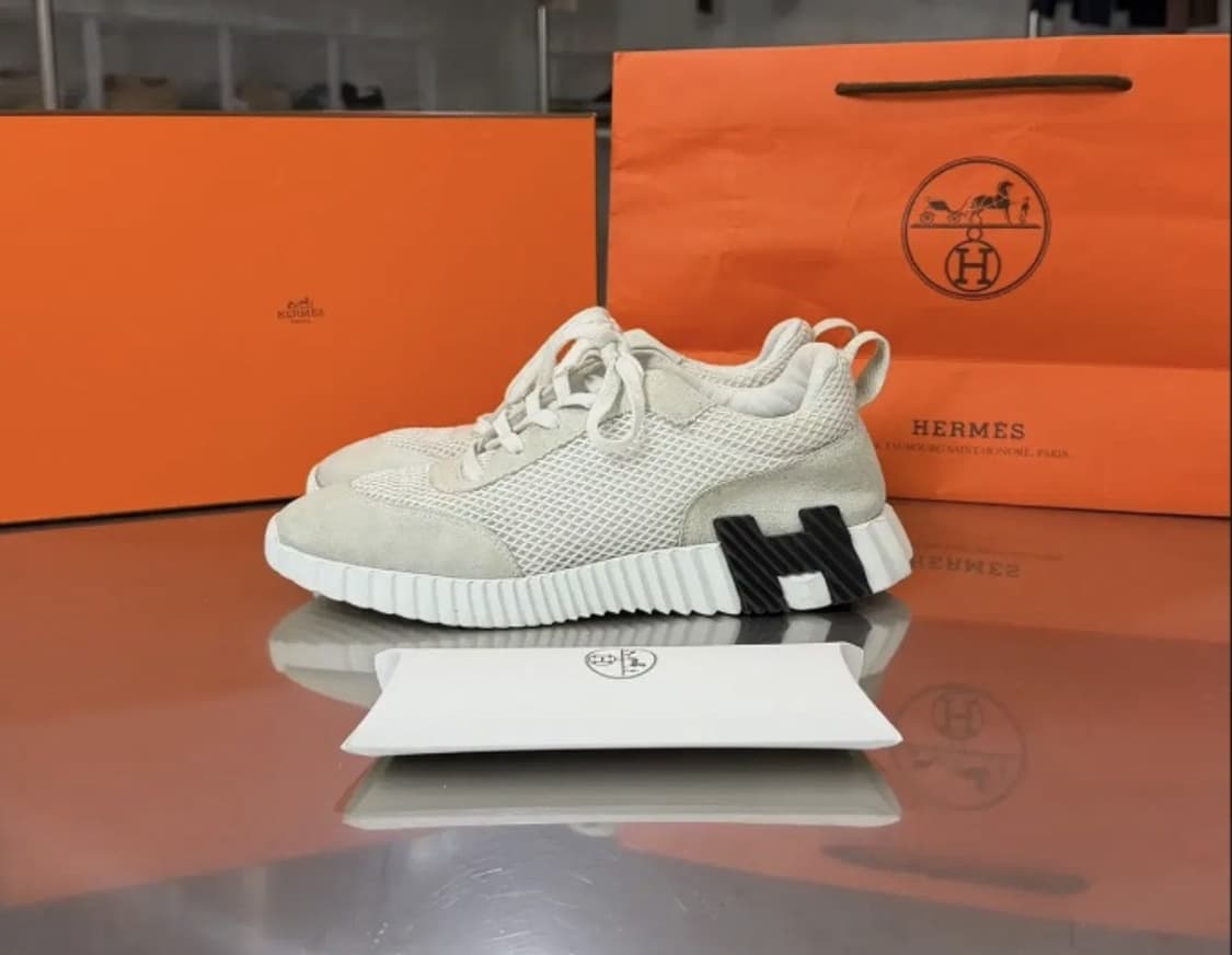 정품] 에르메스 트레일 스니커즈 라이트 그레이 260 풀구성품 상품이미지1