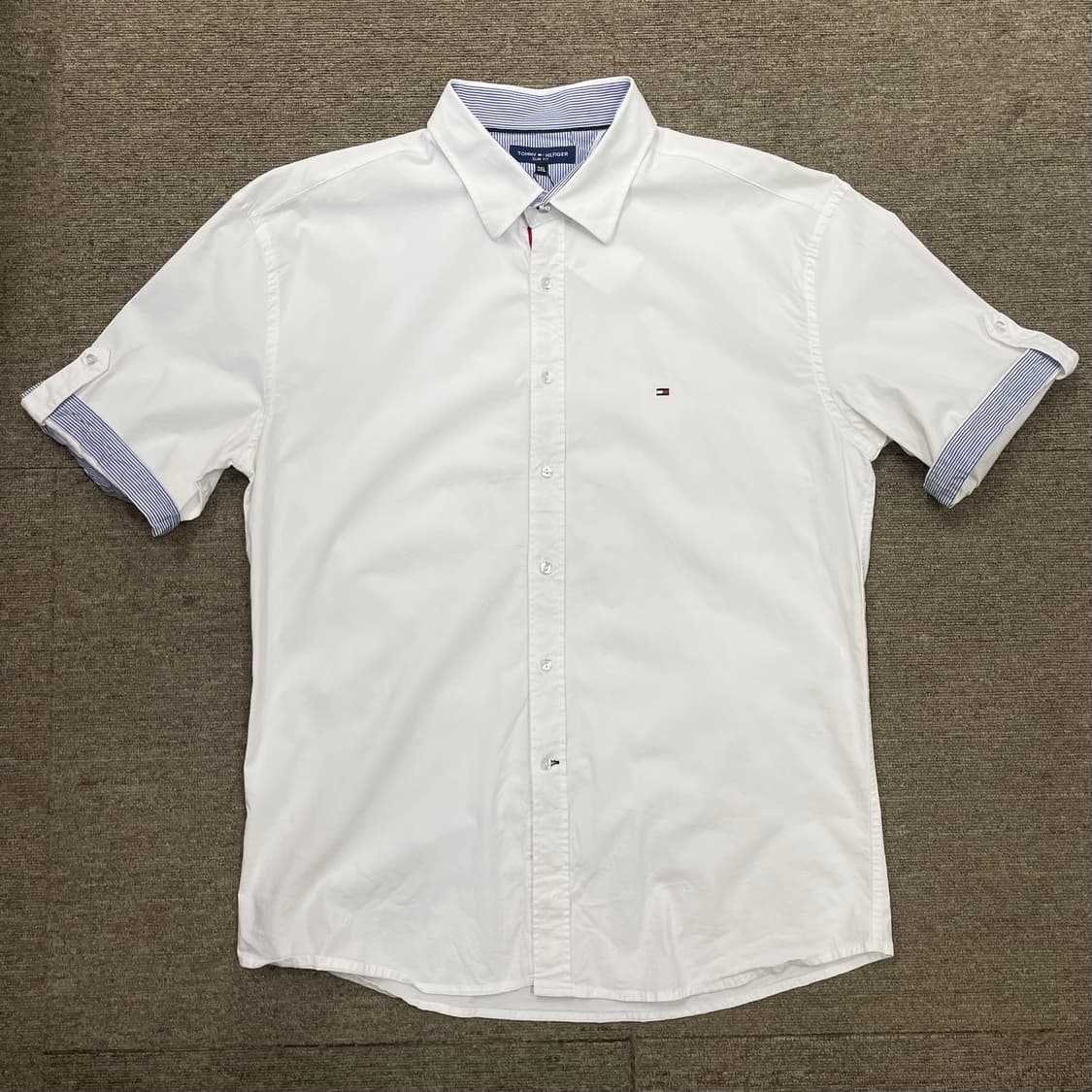 (3XL) Tommy 타미힐피거 반팔 셔츠 화이트 상품이미지1