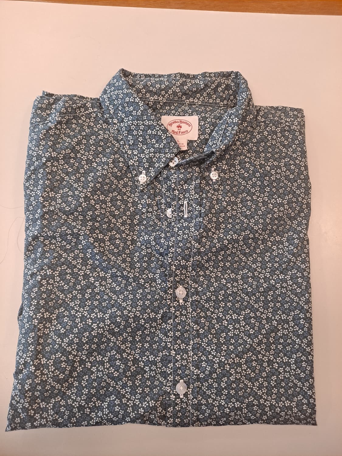 브룩스브라더스 레드플리스 플라워패턴셔츠 L  상품이미지8