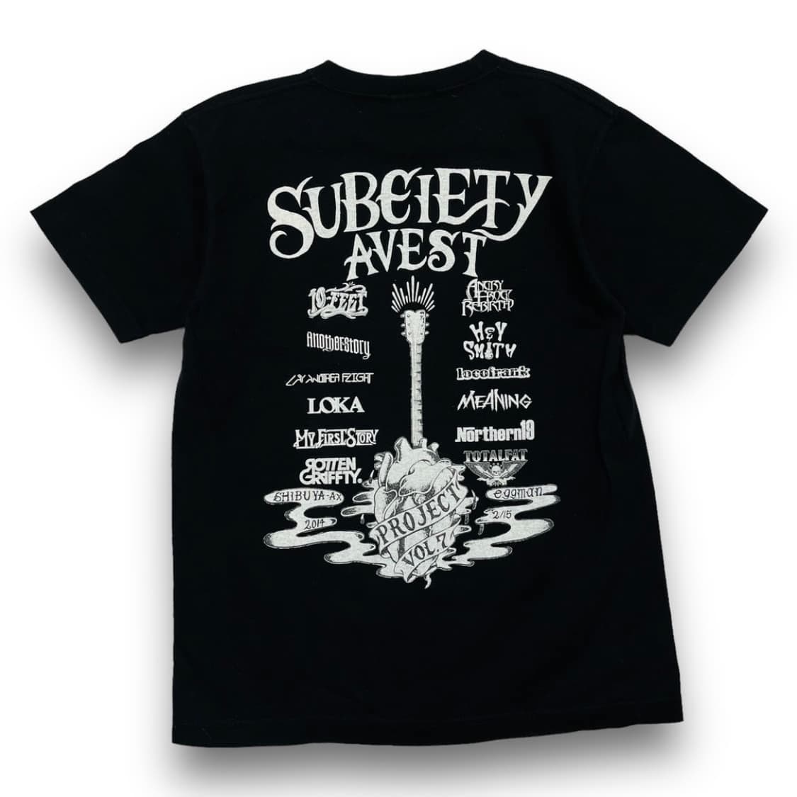 펑크 Subciety 스컬 배트 타투 다크 반팔 티셔츠 상품이미지4