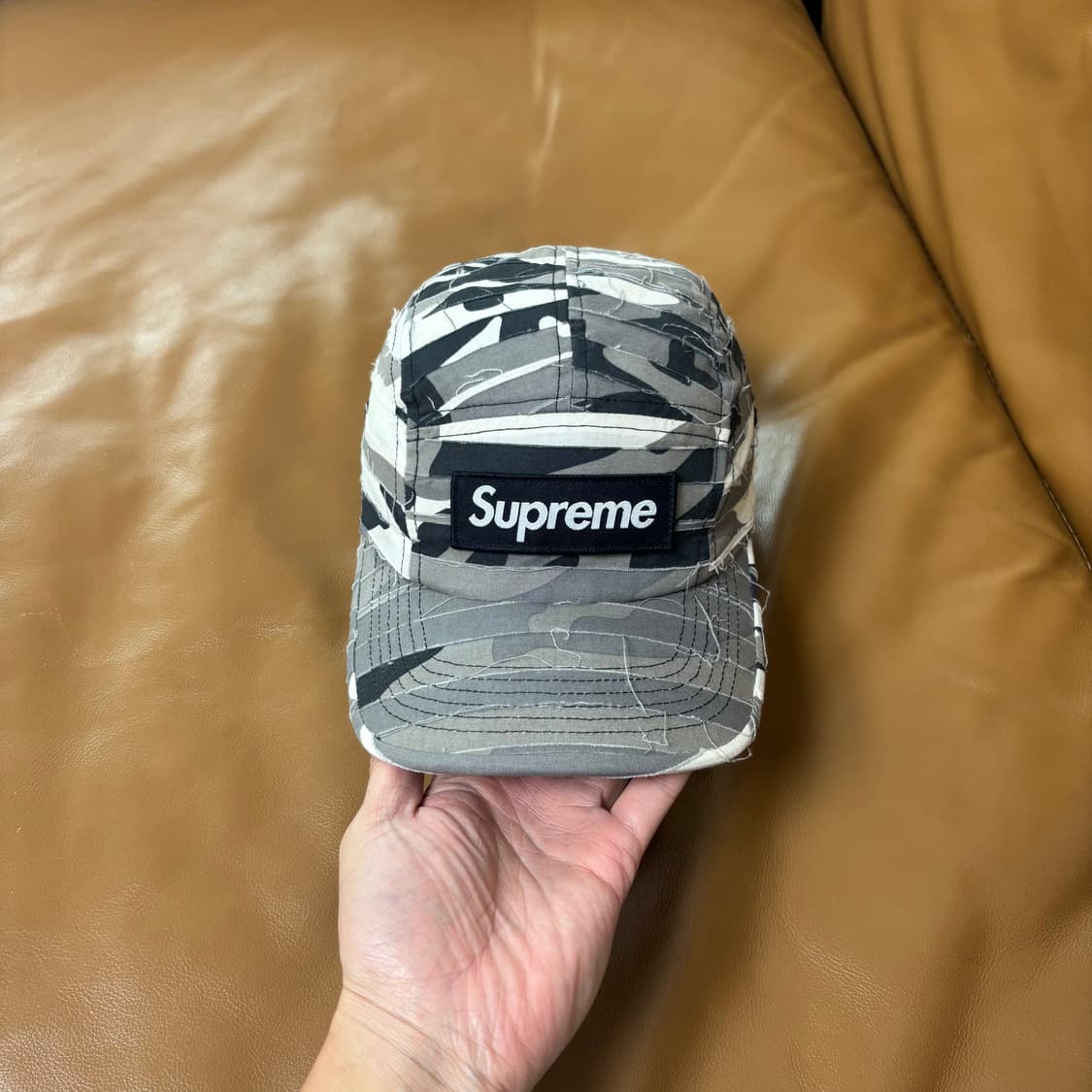 Supreme 슈프림 레이어드 카모 그레이 캠프캡 모자 (Camo) 상품이미지2