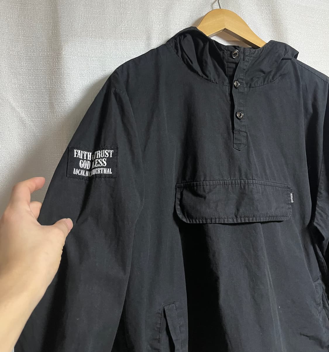 공용 세인트페인 피그먼트 후드 아노락 L 상품이미지4