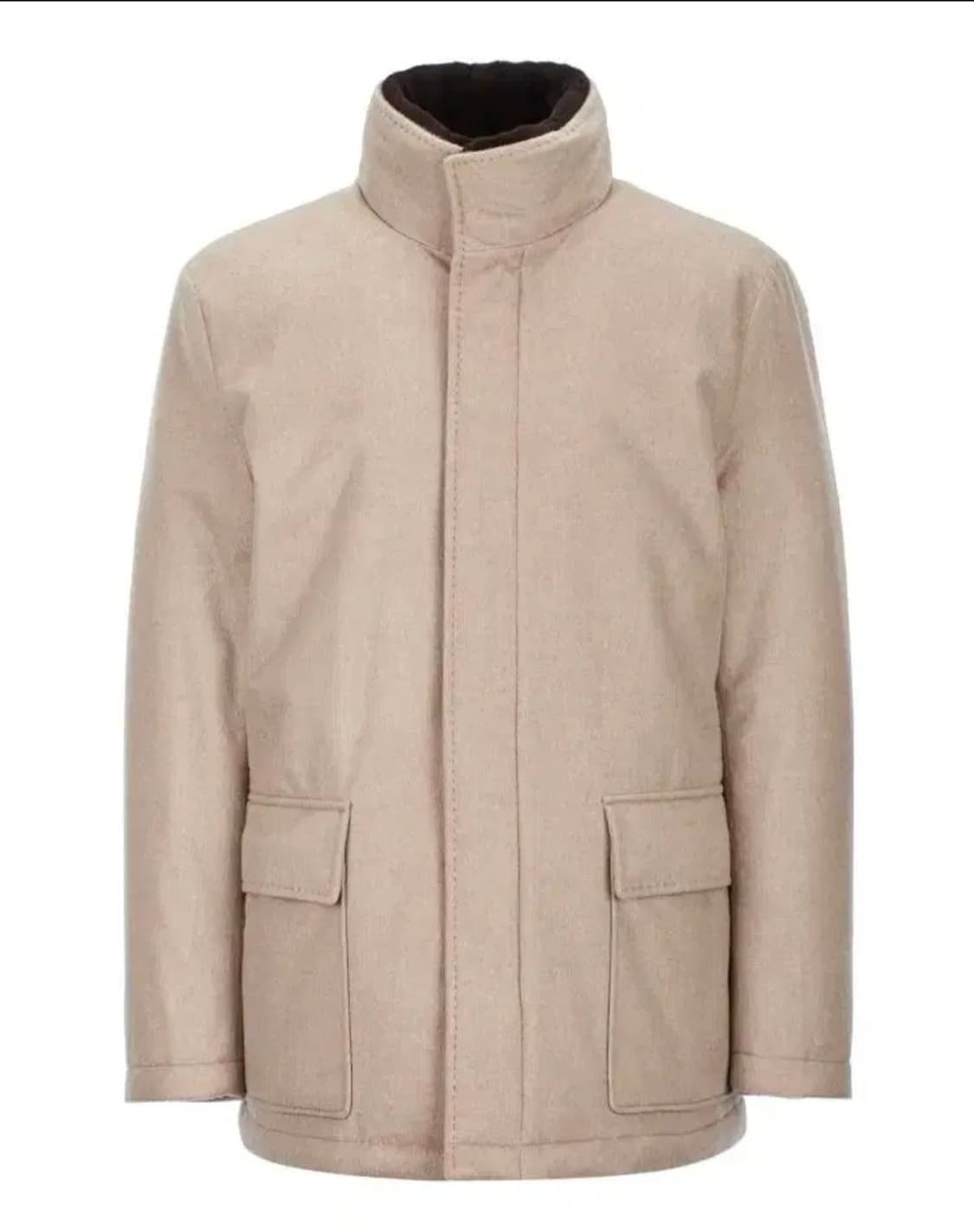 마에스트로 탈착퍼 베이지 캐시미어 구스다운점퍼 상품이미지1