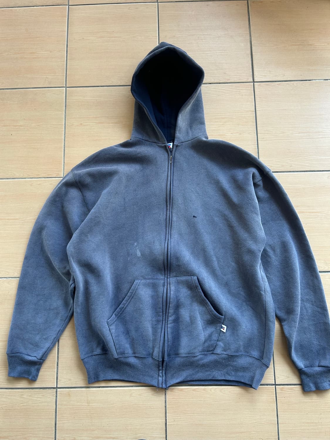 90‘s 러셀 페이드 후드집업XXL 상품이미지1