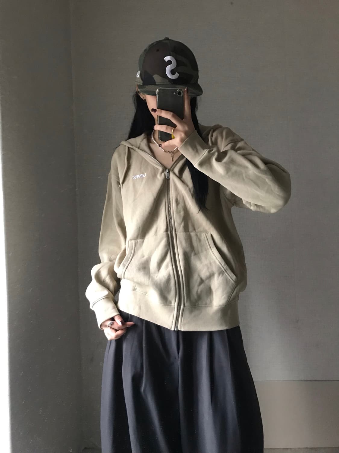 리바이스 베이지 후드집업 상품이미지4