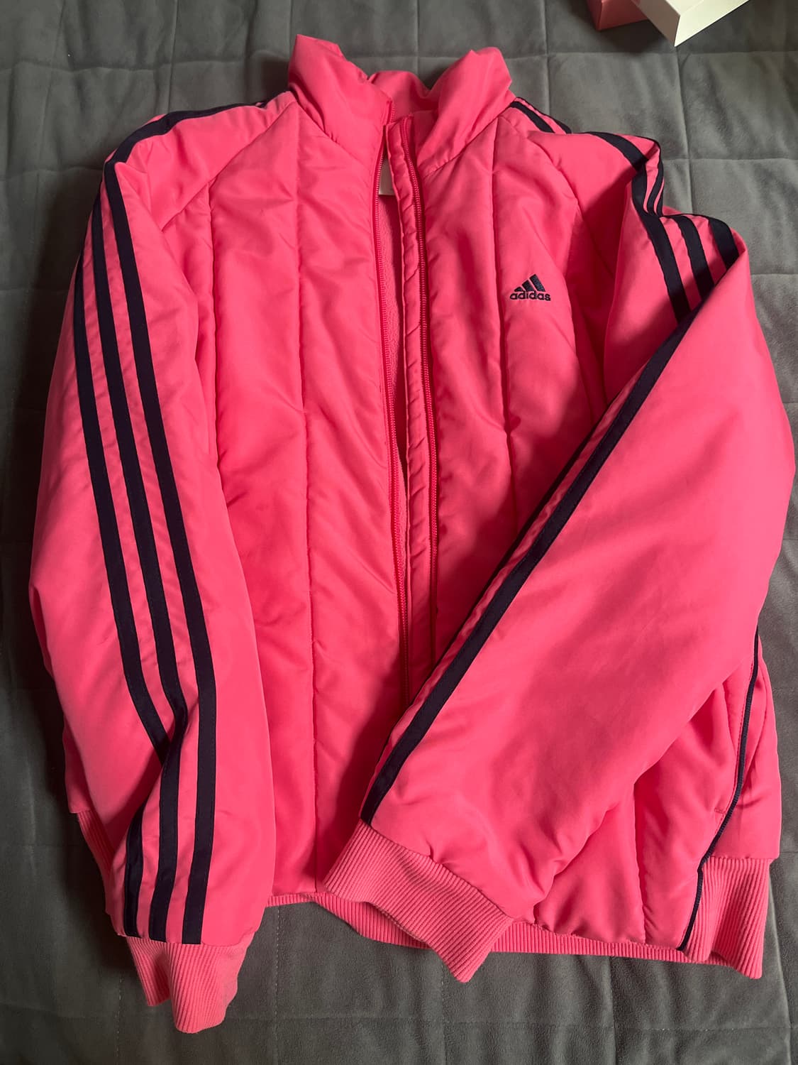 빈티지 아디다스 경량패딩 핫핑크 기모안감  상품이미지1