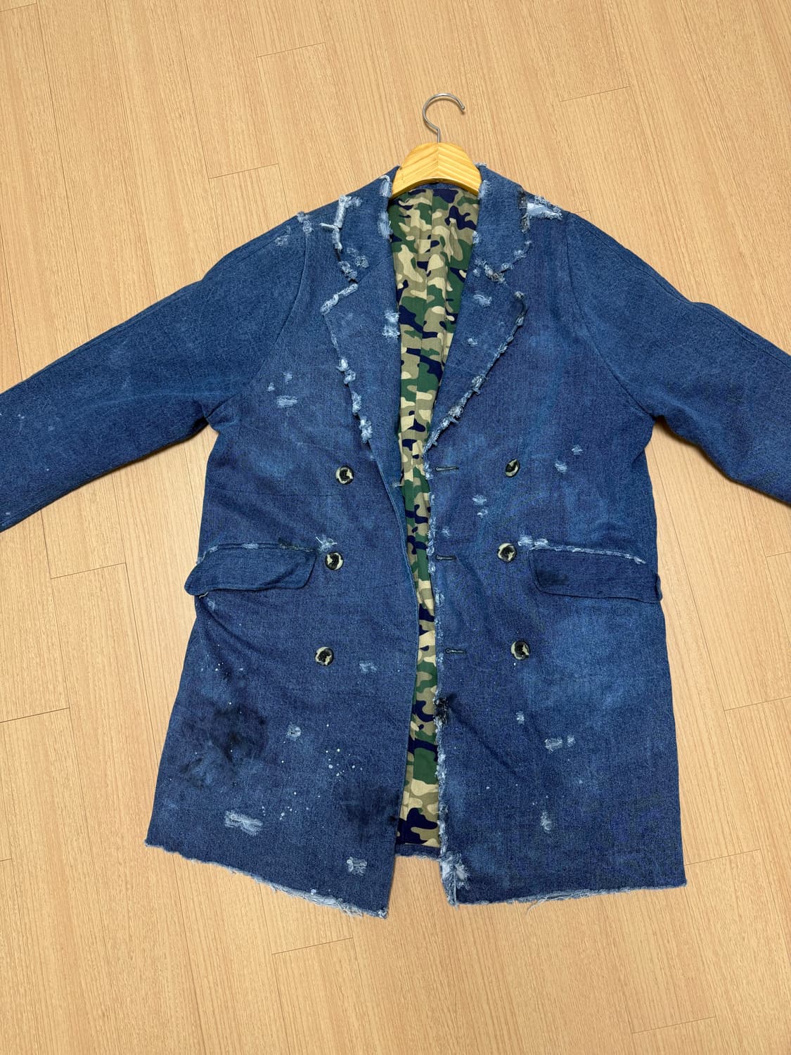 빈티지 데님 코트 상품이미지3