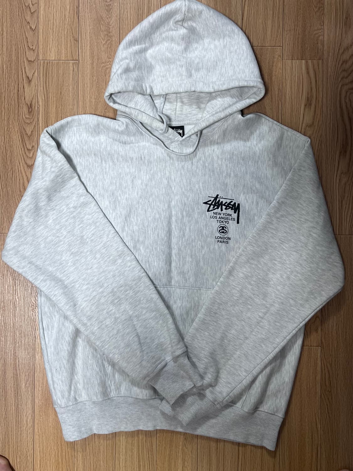 스투시 월드투어 후드 애쉬 헤더 2023 상품이미지1