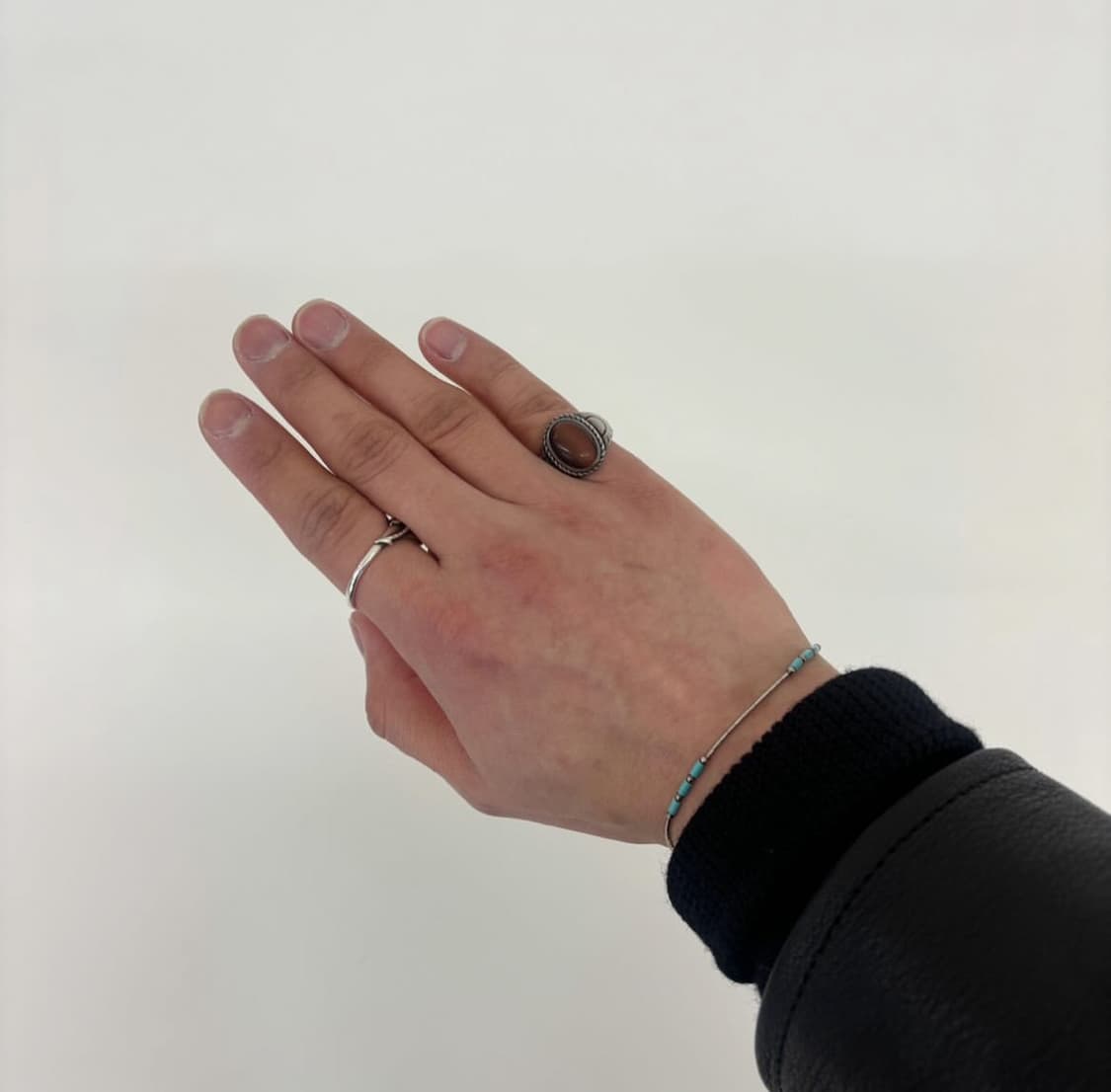 Saad (사드) 오벌 스톤 실버 링 상품이미지2