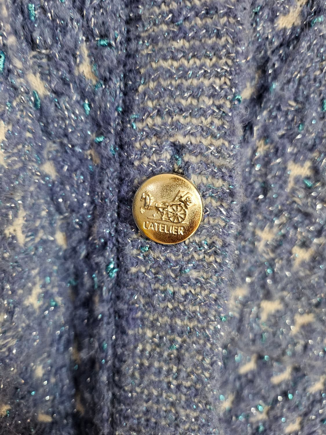 타임 블루 트위드 가디건 F 상품이미지4