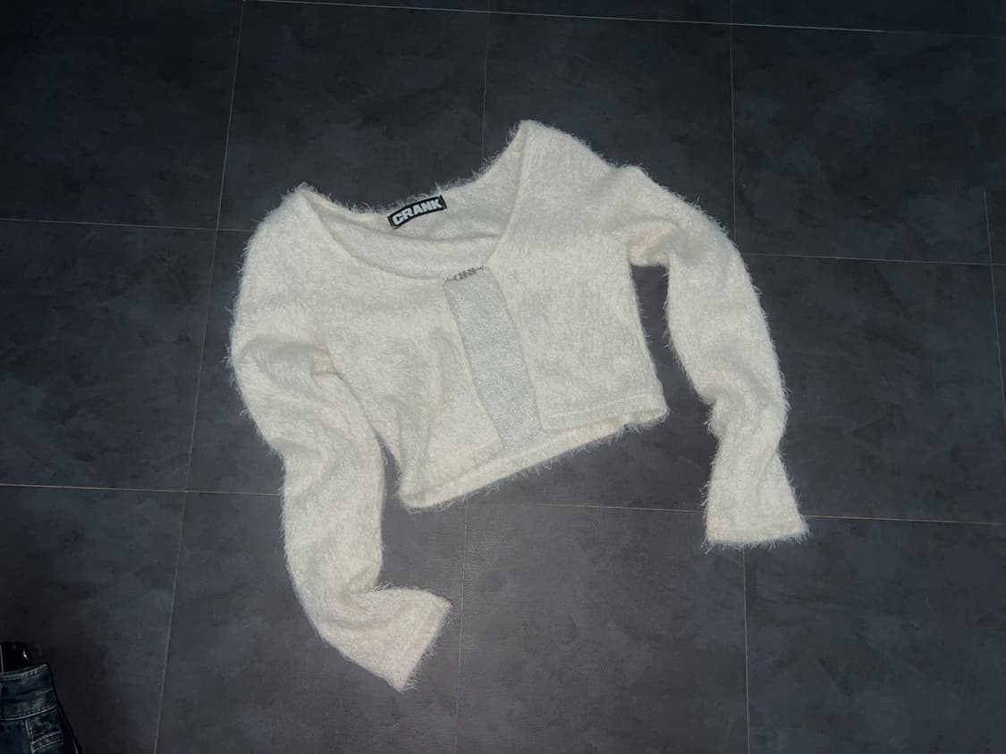 크랭크 부클 팬던트 가디건 *아이보리화이트 상품이미지1