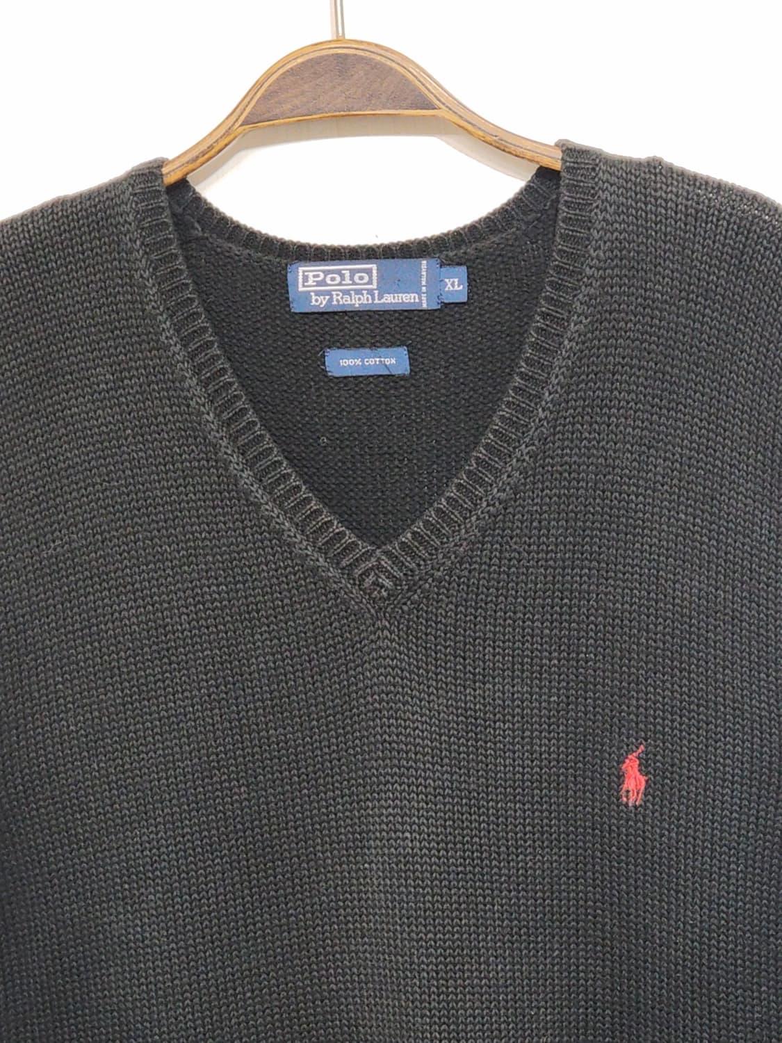 (XL) 랄프로렌 폴로 니트조끼 블랙 베스트 브이넥  상품이미지2