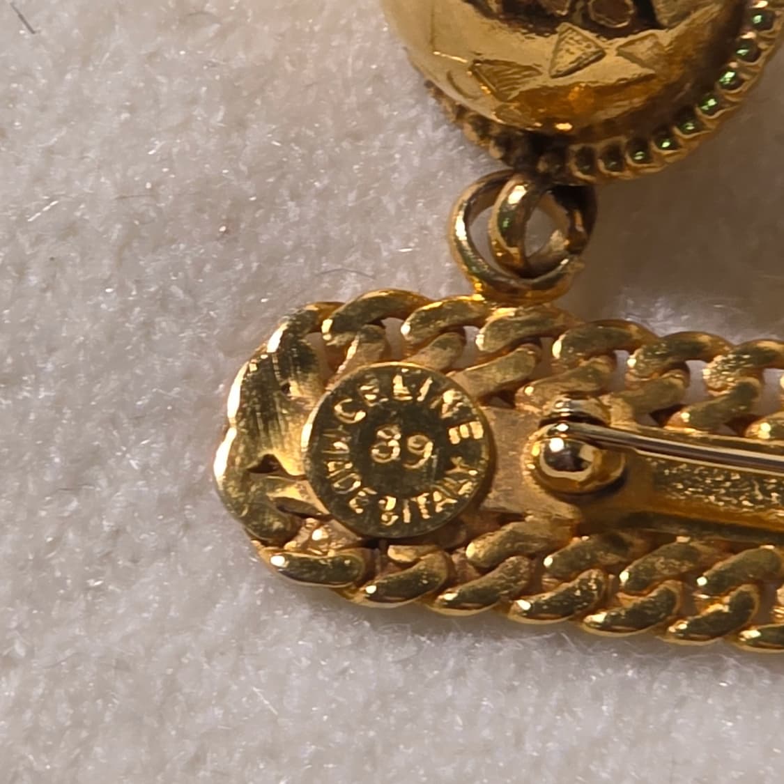 (희귀매물) 올드 셀린느 금장 파리 개선문 브로치 상품이미지4