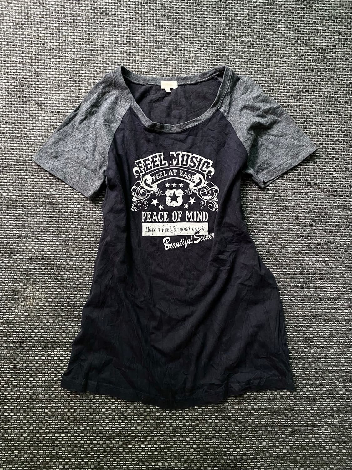 Y2K Print Navy Tee 상품이미지7