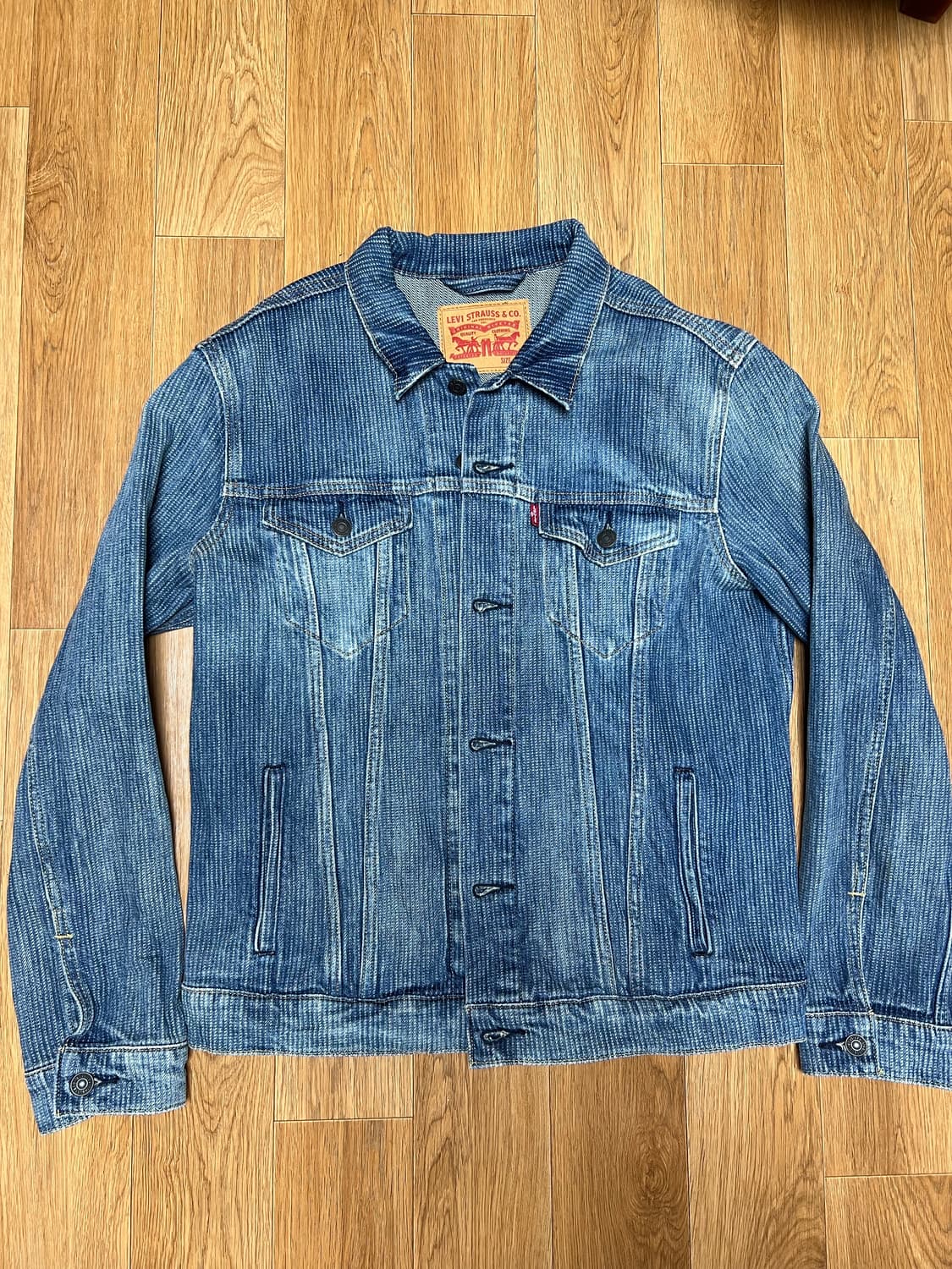 리바이스 워싱데님자켓 (세로스트라이프(?), 와플패턴(?)) 상품이미지5