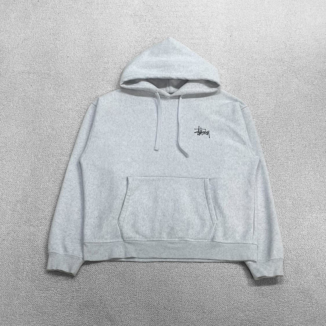 스투시 Stussy 베이직 로고 후드티 애쉬그레이 상품이미지2
