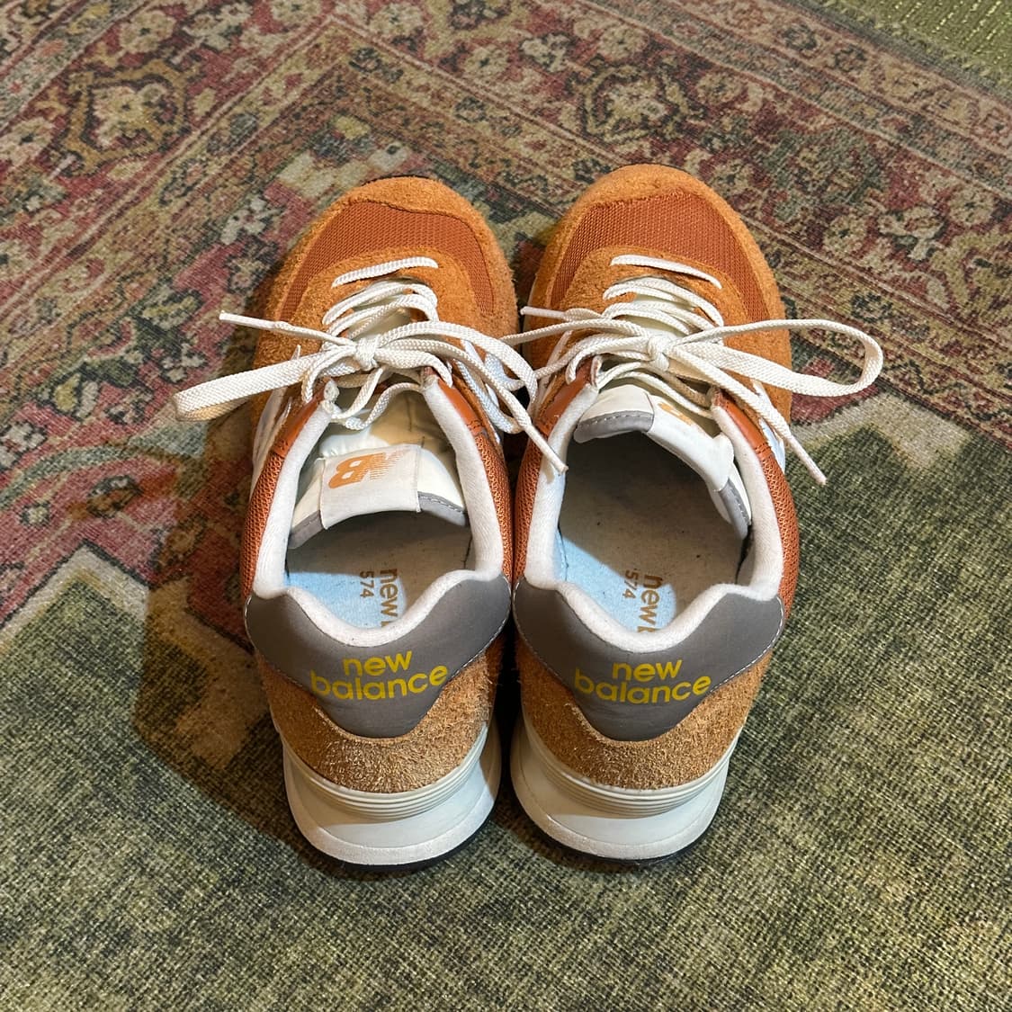 뉴발란스 574 헤리티지 오렌지 버스트 화이트  상품이미지3