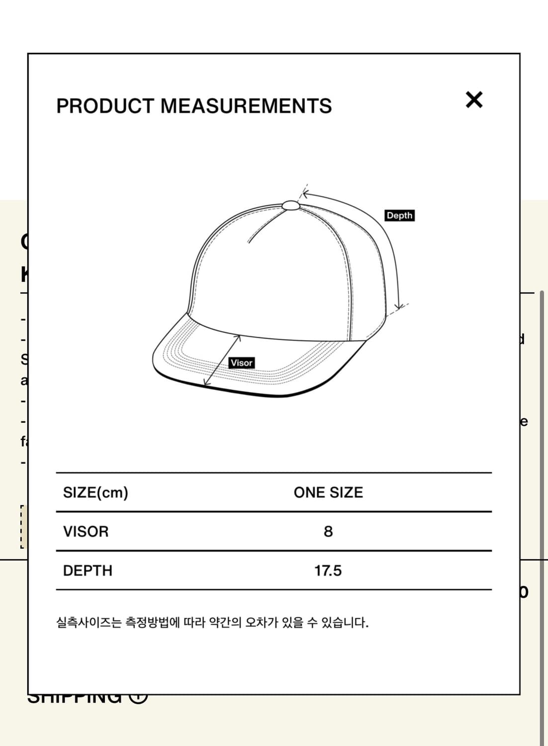 (OS) 컬렉트피시스 CP 5 패널 캡 블루 네이비 상품이미지2