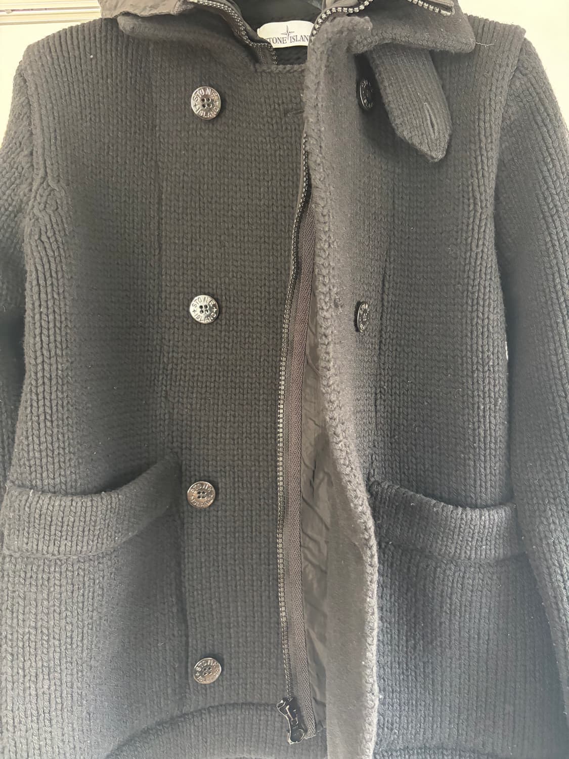 스톤아일랜드 와펜 프리마로프트 울 집업 자켓 M 블랙 7315557B8 상품이미지3