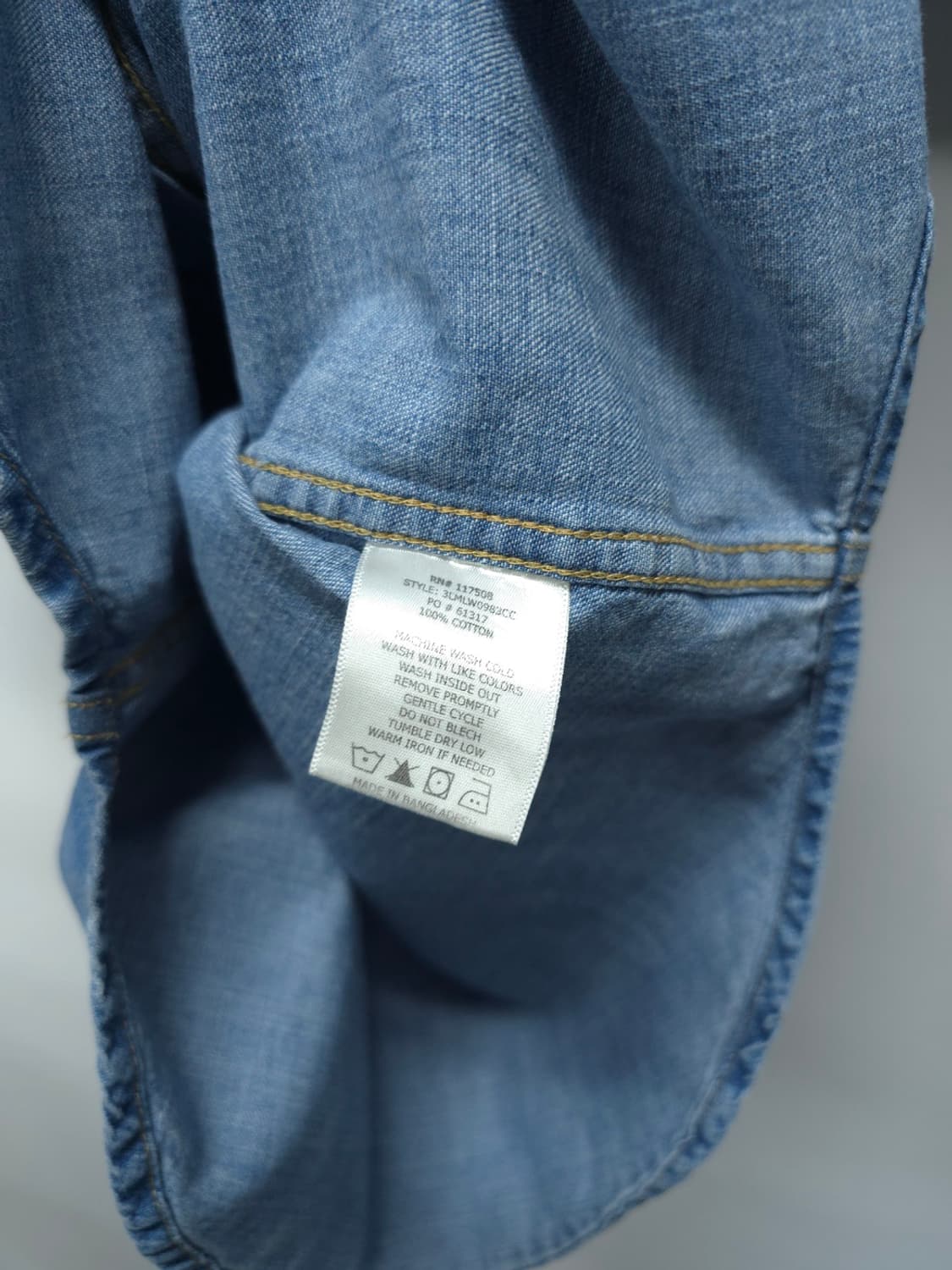 [리바이스] 남성 반팔 데님 셔츠 (95~100) 상품이미지9