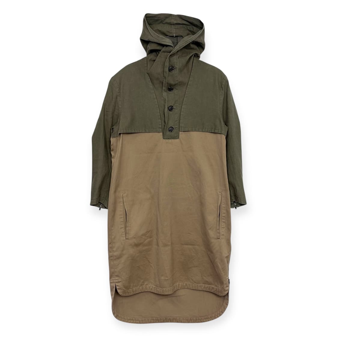 요지야마모토 패턴 후드 튜닉 상품이미지1