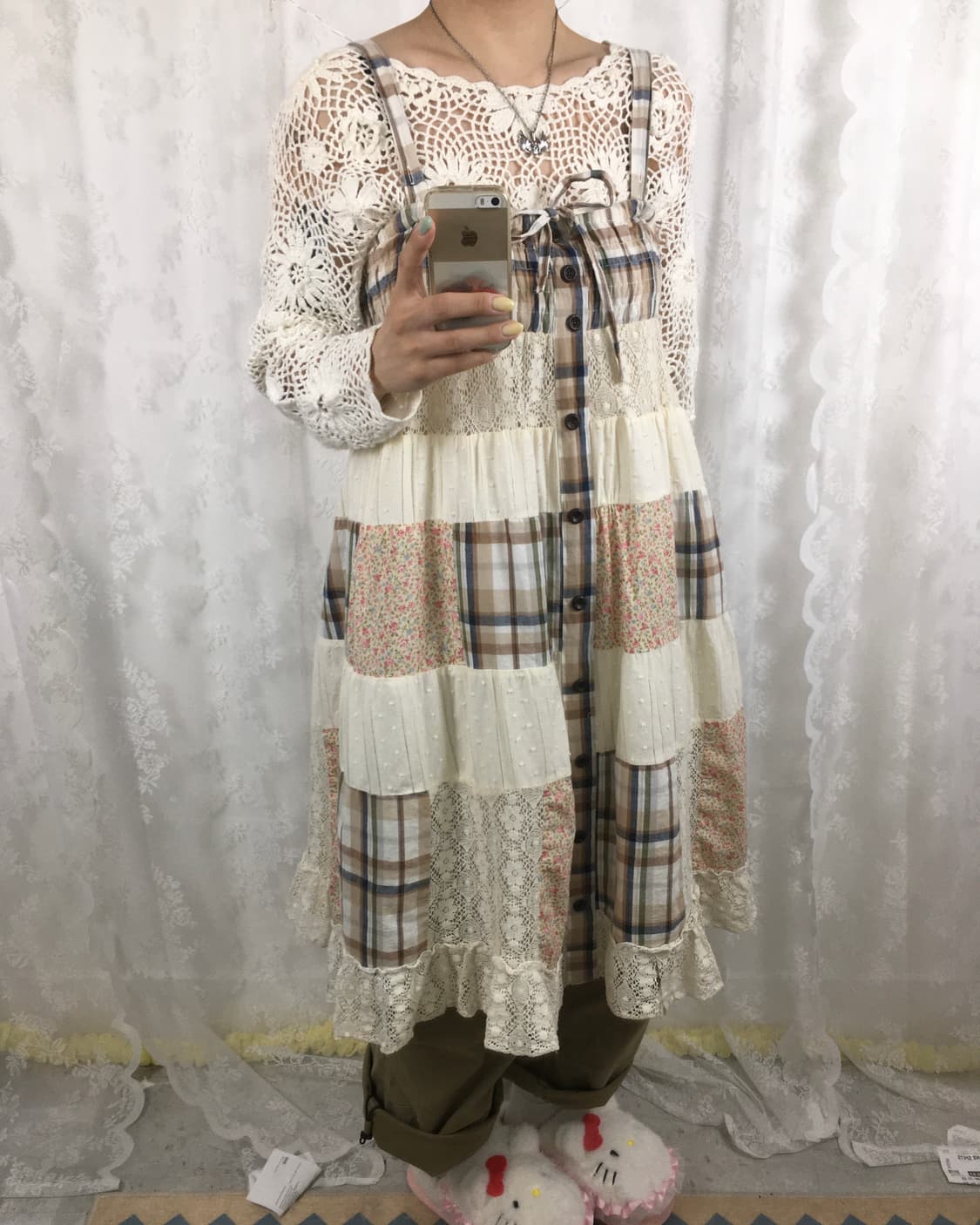 JPN patchwork 2-way dress 상품이미지1