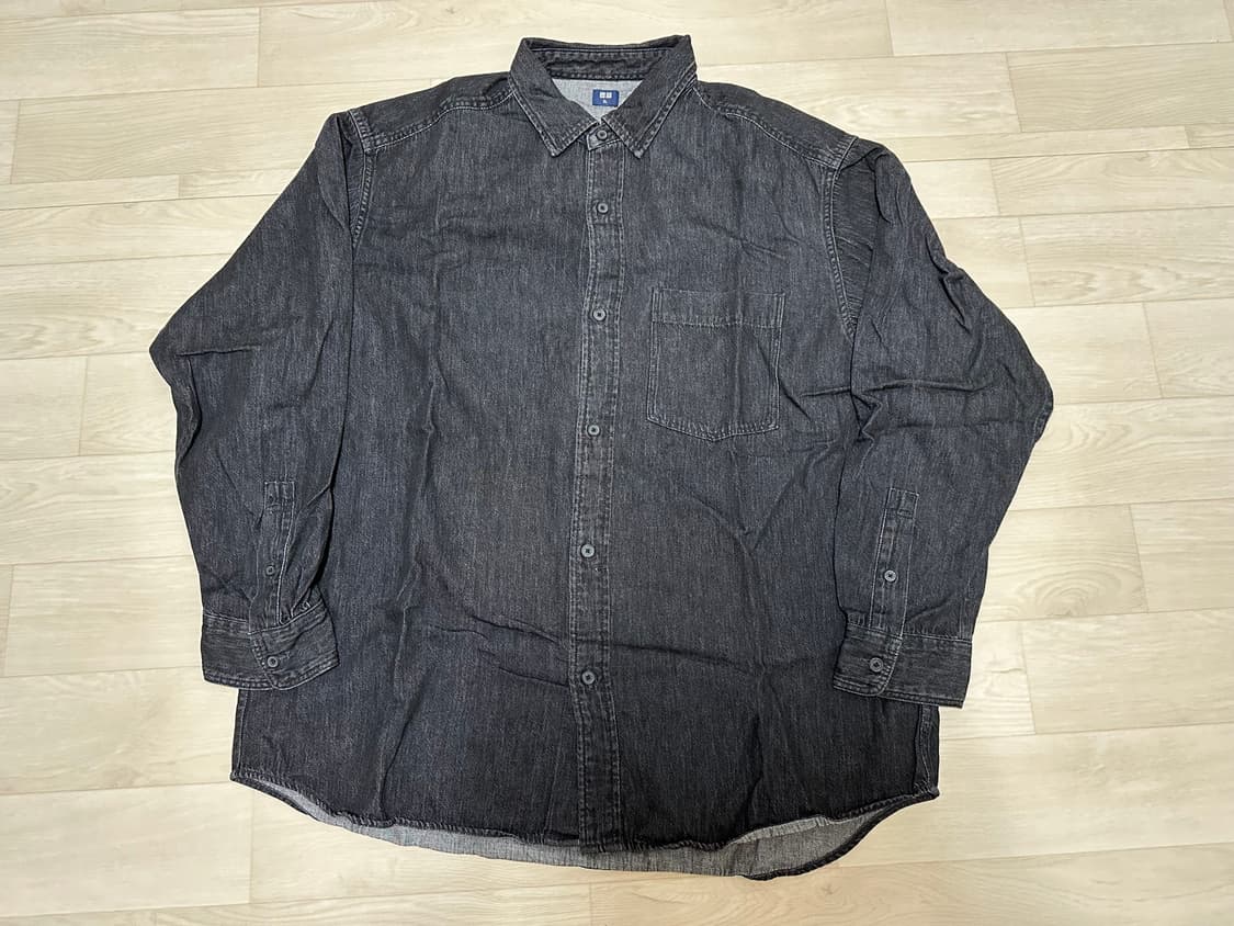 유니클로 오버데님셔츠 와이드스트레이트진 상품이미지1