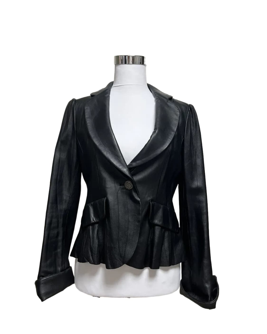 Single leather jacket 상품이미지4