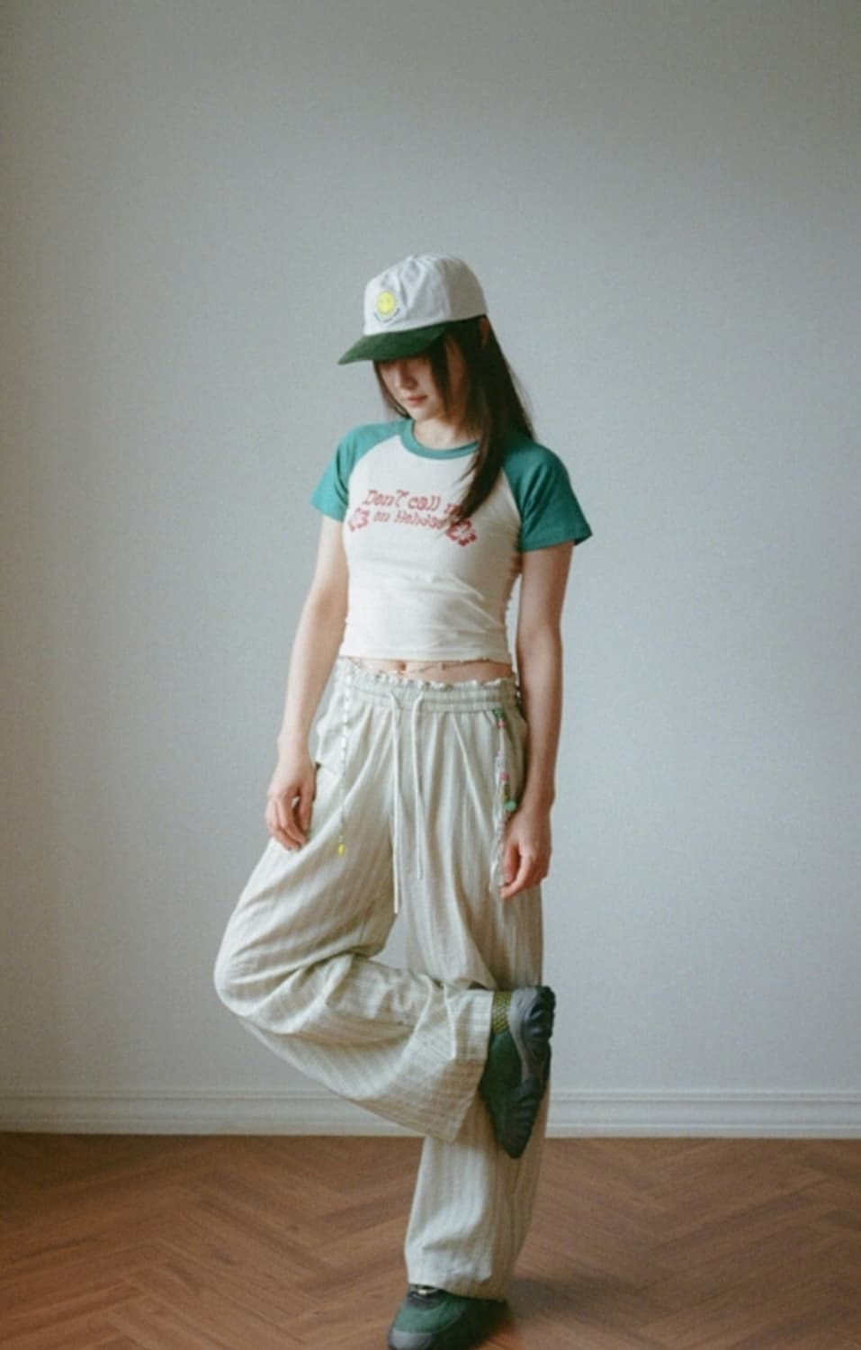 MINJIENA stripe pants green 상품이미지5