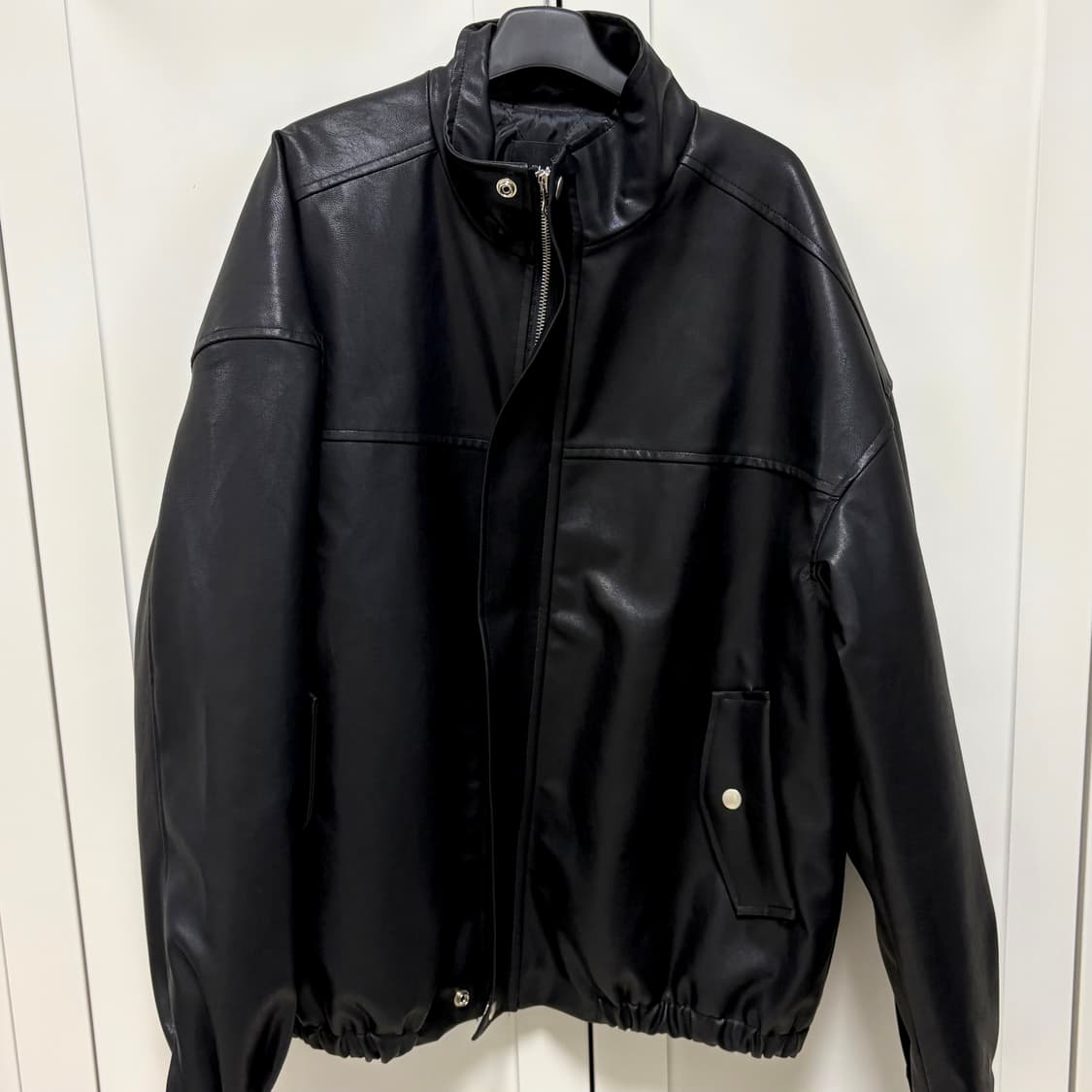 블랙업 블레이크 레더 점퍼 블랙 상품이미지2