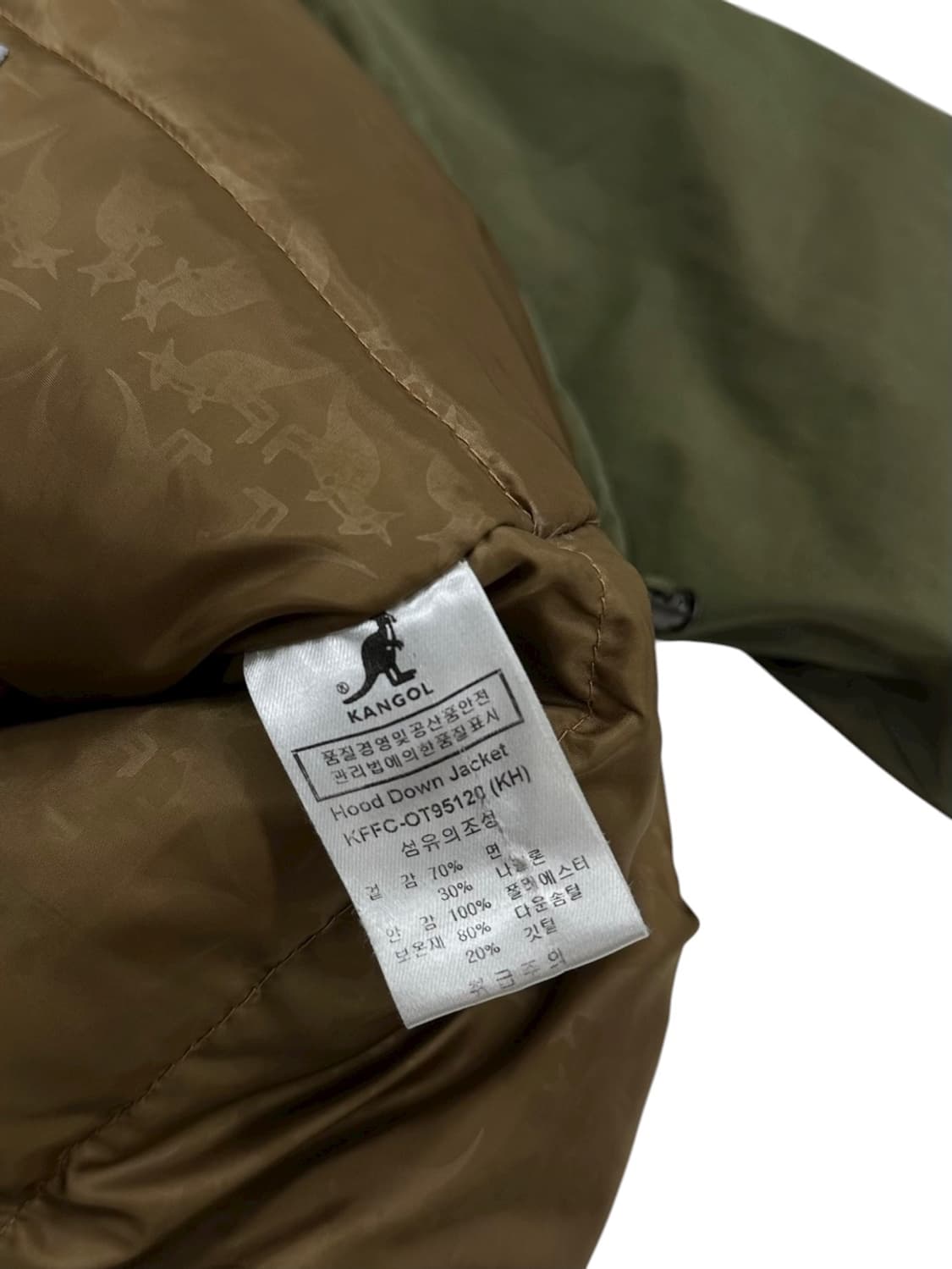 캉골 덕다운 패딩 카키 (L)  상품이미지9